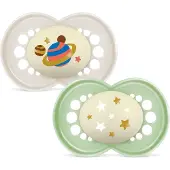 Mam Nachtspeen Set (2 stuks) - SkinSoft Silicone, 16+ maanden