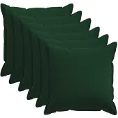 vidaXL Kussensloop 6 st HOUTEN Donkergroen 80 x 80 cm Faux Linnen