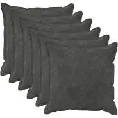 vidaXL Kussensloop 6 st HOUTEN Antracietkleurig 55 x 55 cm