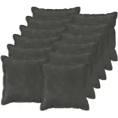 vidaXL Kussensloop 12 st HOUTEN Antracietkleurig 50 x 50 cm