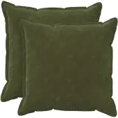 vidaXL Kussen met kussen HOUTEN 2 st Groen Microfiber Fleece