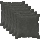 vidaXL Kussensloop 6 st HOUTEN Antracietkleurig 50 x 50 cm