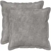 vidaXL Kussensloop 2 st HOUTEN Lichtgrijs 45 x 45 cm Microfiber Fleece