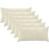 vidaXL Kussensloop 6 st HEERLEN Crèmekleurig 40 x 70 cm