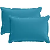 vidaXL Kussen met kussen HOUTEN 2 st Lichtblauw Polyester