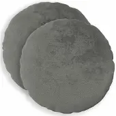 vidaXL Kussensloop 2 st HEERLEN Donkergrijs Diam. 60 cm Flanel