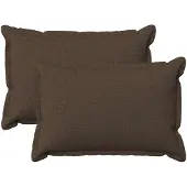 vidaXL Kussensloop 2 st HOUTEN Taupe 50 x 70 cm Faux Linnen
