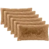 vidaXL Kussen 6 st HEERLEN Taupe 40 x 70 cm PV Fleece