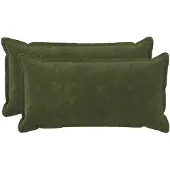 vidaXL Kussensloop 2 st HOUTEN Groen 40 x 80 cm Microfiber Fleece