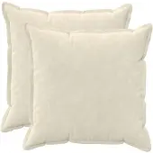 vidaXL Kussensloop 2 st HOUTEN Crèmekleurig 60 x 60 cm