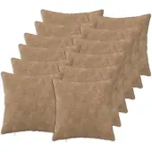 vidaXL Kussensloop 12 st HEERLEN Taupe 45 x 45 cm Microfiber Fleece