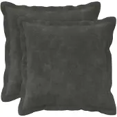 vidaXL Kussensloop 2 st HOUTEN Antracietkleurig 40 x 40 cm
