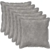 vidaXL Kussensloop 6 st HOUTEN Lichtgrijs 30 x 30 cm Microfiber Fleece