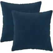 vidaXL Kussensloop 2 st HEERLEN Blauw 30 x 30 cm Microfiber Fleece