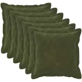 vidaXL Kussen met kussen HOUTEN 6 st Groen Microfiber Fleece