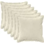 vidaXL Kussensloop 6 st HOUTEN Crèmekleurig 45 x 45 cm