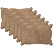 vidaXL Kussensloop 6 st HOUTEN Taupe 40 x 60 cm Microfiber Fleece