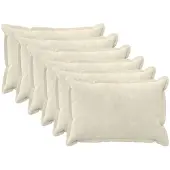 vidaXL Kussensloop 6 st HOUTEN Crèmekleurig 40 x 60 cm
