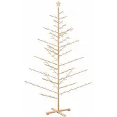 vidaXL - Houten - kerstboom - Naturel - 210 - cm - Massief - grenenhout