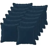 vidaXL Kussensloop 12 st HOUTEN Blauw 50 x 50 cm Microfiber Fleece