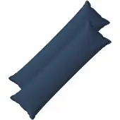 vidaXL Kussensloop 2 st HOUTEN Blauw 40 x 145 cm Faux Linnen