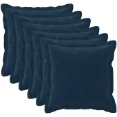 vidaXL Kussensloop 6 st HOUTEN Blauw 50 x 50 cm Microfiber Fleece