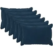 vidaXL Kussensloop 6 st HOUTEN Blauw 30 x 50 cm Microfiber Fleece
