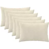 vidaXL Kussensloop 6 st HEERLEN Crèmekleurig 50 x 70 cm