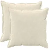 vidaXL Kussensloop 2 st HOUTEN Crèmekleurig 65 x 65 cm