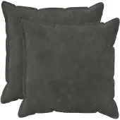 vidaXL Kussen met kussen HOUTEN 2 st Antraciet Microfiber Fleece