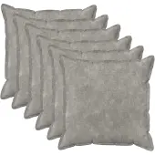 vidaXL Kussensloop 6 st HOUTEN Lichtgrijs 65 x 65 cm Microfiber Fleece