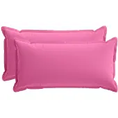 vidaXL Kussen met kussen HOUTEN 2 st Roze Polyester