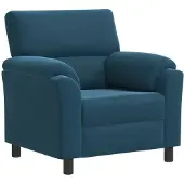 vidaXL Bank Blauw 94 x 85 x 93 cm fluweel