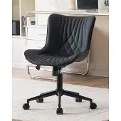 Selius Ergonomische Bureaustoel Zwart Kunstleer - Verstelbare Hoogte 78,5-90,5 cm