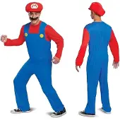 Smiffy'S Disguise heren Mario Kostuum, Officiële Nintendo Super Mario Bros met Hoed en Snor, Volwassenen Maat XL 42-46 US