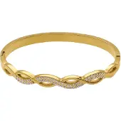 Lucardi Armband 'Statement' goud / transparant