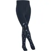 Falke Little Flowers dun gedessineerd katoen panty kinderen blauw - maat 110-116