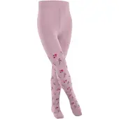 Falke Little Flowers dun gedessineerd katoen panty kinderen roze - maat 98-104