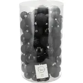 Décoris Kerstballen PLC XXL Zwart D 8 Cm 100 Stuks
