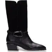 Hispanitas Dames Leren laarzen Verona zwart (40), Leer, 3 tot 5 cm, Geen, Casual PHI254298