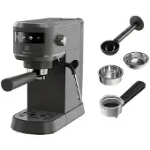 Electrolux E6EC1-6BST, espressomachine, 1 liter, voor koffiekapsules en gemalen koffie, 1450 W, zwart