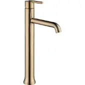 Dripio Gouden wastafelmengkraan, ééngreeps, watervalmodel, champagnebrons