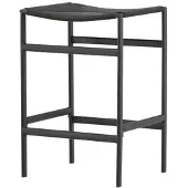 Svea - Polsty barkruk 63 cm - rattan - zwart