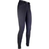 HKM Rijbroek -Penny easy- met softline knievlak zwart/zwart 164