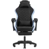 Mars Gaming MGC-X, gaming stoel, 120 kg, bekleed zitvlak, beklede rugleuning, 190 cm, zwart