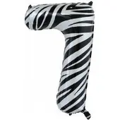Wefiesta Folieballon Cijfer 7 Zebraprint 86 cm