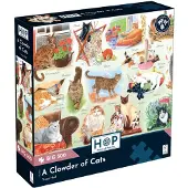The House of Puzzles A Clowder of Cats Puzzel 500 XL Stukjes