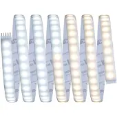 Paulmann LED strip MaxLED 1000 basisset 3 m CCT IP44 1000, dimbaar, chroom / zilver, Woon-/ Eetkamer, Kunststof