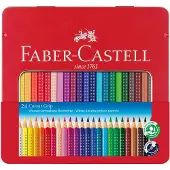 Faber-Castell - Coloured pencil Colour Grip tin of 24 (112423)