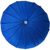 Szczerbuś Decoratieve Ronde Kussen Blauw Velours 35cm